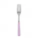 White Stripe Pink Salad Fork 7.5"