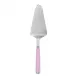 White Stripe Pink Tart Slicer 10"