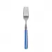 White Stripe Lapis Blue Cake Fork 6.5"