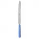 White Stripe Lapis Blue Bread Knife 11"