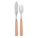 White Stripe Orange Fish Set 8.25" (Knife, Fork)