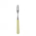 White Stripe Yellow Cocktail Fork 5.75"