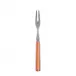 White Stripe Orange Cocktail Fork 5.75"