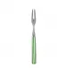 White Stripe Garden Green Cocktail Fork 5.75"