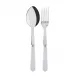 Gustave White 2-Pc Serving Set 10.25" (Fork, Spoon)