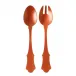 Honorine Orange Salad Serving Set 10" (Fork, Spoon)
