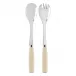 Djembe Ivory 2-Pc Salad Serving Set 10.25" (Fork, Spoon)