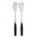 Djembe 2-Pc Salad Serving Set 10.25" (Fork, Spoon) Faux Tortoise