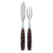 Djembe Fish Set 8.25" (Knife, Fork) Faux Tortoise