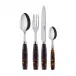 Djembe Faux Tortoise 4-Pc Setting (Dinner Knife, Dinner Fork, Soup Spoon, Teaspoon)