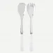 Duo White Salad Plate Cutlery Set