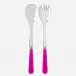 Duo Pink Salad Plate Cutlery Set