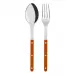 Bistrot Shiny Orange 2-Pc Serving Set 10.25" (Fork, Spoon)