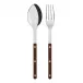 Bistrot Shiny Chocolate 2-Pc Serving Set 10.25" (Fork, Spoon)