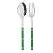 Bistrot Shiny Garden Green 2-Pc Serving Set 10.25" (Fork, Spoon)