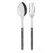 Bistrot Shiny Dark Grey 2-Pc Serving Set 10.25" (Fork, Spoon)