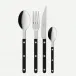 Bistrot Solid Black 48 Pieces Cutlery Set 9"1/4