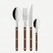 Bistrot Solid Chocolate 48 Pieces Cutlery Set 9"1/4