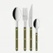 Bistrot Solid Green Fern 48 Pieces Cutlery Set 9"1/4