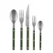 Bistrot Vintage Green 5-Pc Setting (Dinner Knife, Dinner Fork, Soup Spoon, Salad Fork, Teaspoon)