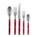 Bistrot Vintage Burgundy 5-Pc Setting (Dinner Knife, Dinner Fork, Soup Spoon, Salad Fork, Teaspoon)