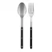 Bistrot Vintage Black 2-Pc Serving Set 10.25" (Fork, Spoon)