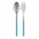 Bistrot Vintage Turquoise 2-Pc Serving Set 10.25" (Fork, Spoon)