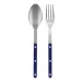 Bistrot Vintage Navy Blue 2-Pc Serving Set 10.25" (Fork, Spoon)