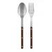 Bistrot Vintage Chocolate 2-Pc Serving Set 10.25" (Fork, Spoon)