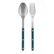 Bistrot Vintage Aquamarine 2-Pc Serving Set 10.25" (Fork, Spoon)
