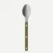 Bistrot Vintage Solid Green Fern Espresso Spoon 5"1/2