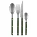 Bistrot Vintage Green 4-Pc Setting (Dinner Knife, Dinner Fork, Soup Spoon, Teaspoon)