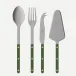 Bistrot Vintage Green Set Of 4 Serving Pieces (Serving Spoon, Serving Fork, Cheese Knife Large, Tart Slicer)