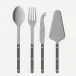 Bistrot Vintage Dark Grey Set Of 4 Serving Pieces (Serving Spoon, Serving Fork, Cheese Knife Large, Tart Slicer)