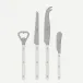 Bistrot Vintage White Bistrot Aperitif Set (Bottle Opener, Tomato Knife, Cheese Knife Large, Butter Spreader)