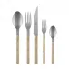 Bistrot Vintage Faux Horn 5-Pc Setting (Dinner Knife, Dinner Fork, Soup Spoon, Salad Fork, Teaspoon)