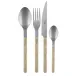 Bistrot Vintage Faux Horn 4-Pc Setting (Dinner Knife, Dinner Fork, Soup Spoon, Teaspoon)