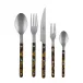 Bistrot Vintage Faux Tortoise 5-Pc Setting (Dinner Knife, Dinner Fork, Soup Spoon, Salad Fork, Teaspoon)