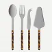 Bistrot Vintage Faux Tortoise Set Of 4 Serving Pieces (Serving Spoon, Serving Fork, Cheese Knife Large, Tart Slicer)
