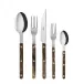 Bistrot Brillant Faux Buffalo 5-Pc Setting (Dinner Knife, Dinner Fork, Soup Spoon, Salad Fork, Teaspoon)