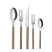 Bistrot Shiny Teak 5-Pc Setting (Dinner Knife, Dinner Fork, Soup Spoon, Salad Fork, Teaspoon)