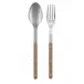 Bistrot Vintage Teak 2-Pc Serving Set 10.25" (Fork, Spoon)