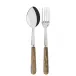 Lavandou Olive Tree Wood 2-Pc Serving Set 10.25" (Fork, Spoon)