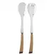 Numéro 1 Light Wood 2-Pc Salad Serving Set 10.25" (Fork, Spoon)