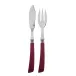 Numero 1 Burgundy Fish Set 8.25" (Knife, Fork)