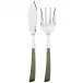 Numero 1 Green Fern Fish 2-Pc Serving Set 10.25" (Fork, Spoon)