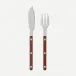 Bistrot Shiny Tartan Red Fish Set 8.25"