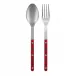 Bistrot Vintage Tartan Red 2-Pc Serving Set 10.25" (Fork, Spoon)