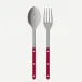 Bistrot Vintage Pearly Red 2-Pc Serving Set 10.25" (Fork, Spoon)