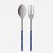 Bistrot Vintage Pearly Lapis Blue 2-Pc Serving Set 10.25" (Fork, Spoon)